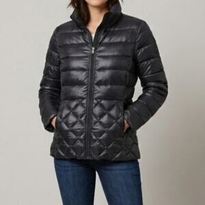 Ralph Lauren Black Packable Quilted Down Filled Puffer Jacket Women's